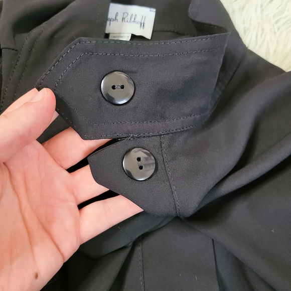 Joseph Ribkoff Size 16 Black Button Down Tunic Top - Picture 7 of 7